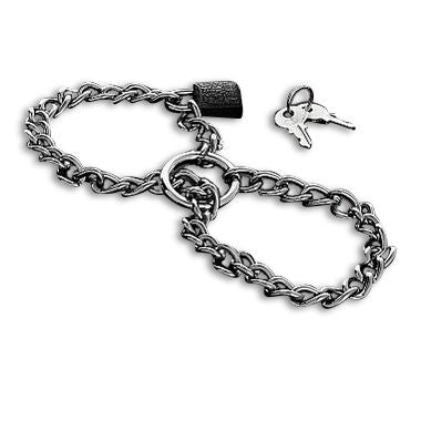 Metal Hard Handschellen mit Edelstahlkette.