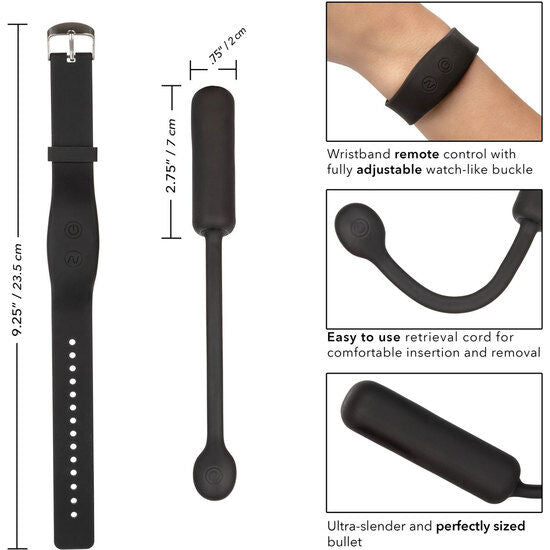 CalExotics Petite Bullet – Mini-Vibrator mit Armband-Fernbedienung