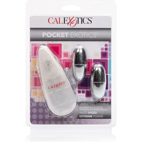 CalExotics Pocket Exotics Vibrierende Kugeln Duo – silber
