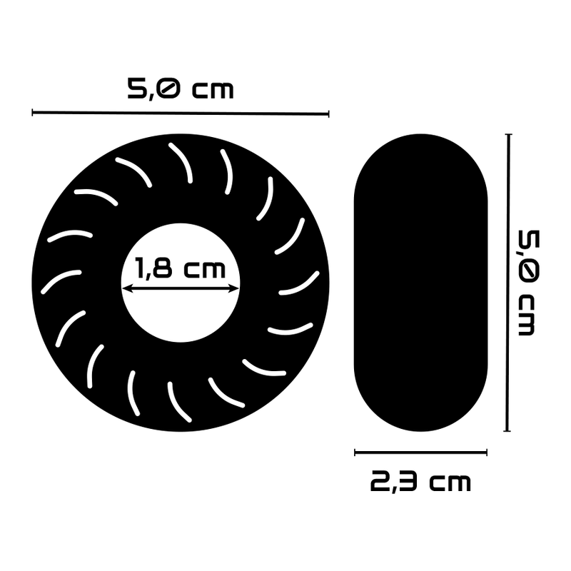 Powering PR08 Penisring – TPE, Ø 5 cm, schwarz