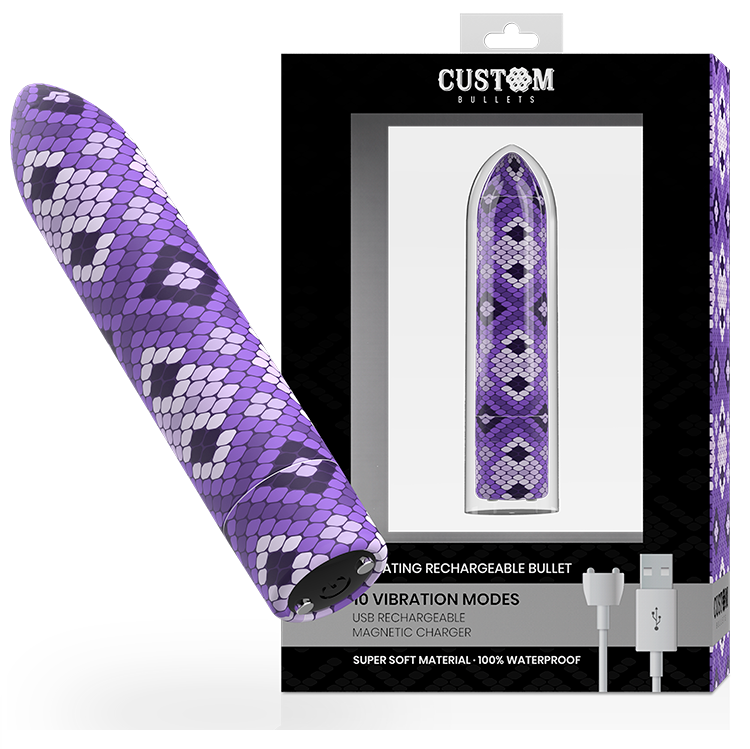 Custom Bullets Wiederaufladbar Snake Purple Magnetic Bullet 10V