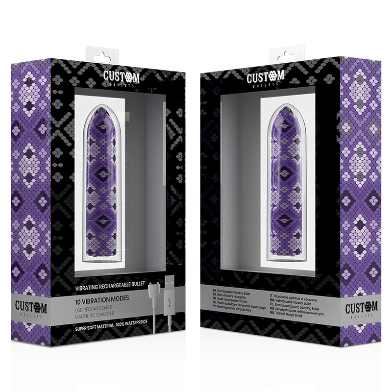 Custom Bullets Wiederaufladbar Snake Purple Magnetic Bullet 10V