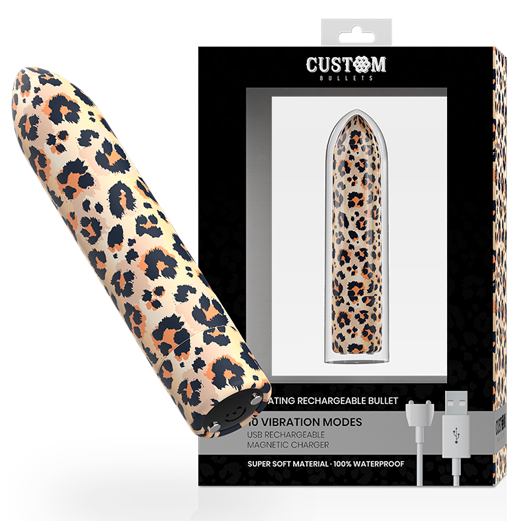 Custom Bullets wiederaufladbar BULLET LEOPARD 10 Intensitäten
