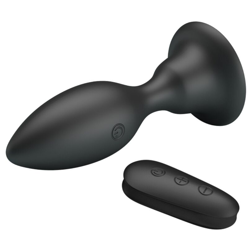 Mr. Play Anal-Plug mit Vibration und Fernbedienung – schwarz