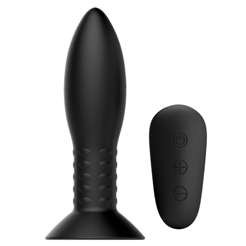 Mr. Play Anal-Plug mit Rotierenden Perlen und Fernbedienung – schwarz