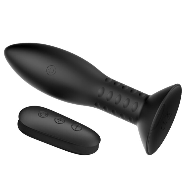 Mr. Play Anal-Plug mit Rotierenden Perlen und Fernbedienung – schwarz