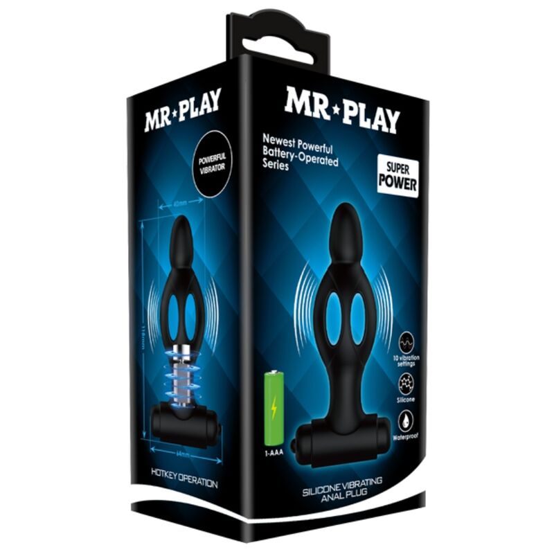 Mr. Play Silikon Anal-Plug mit Vibration – 11,8 cm