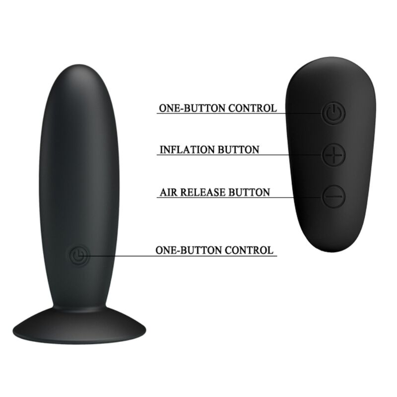 Mr. Play Anal-Plug 12-Modus Vibrator mit Fernbedienung – schwarz
