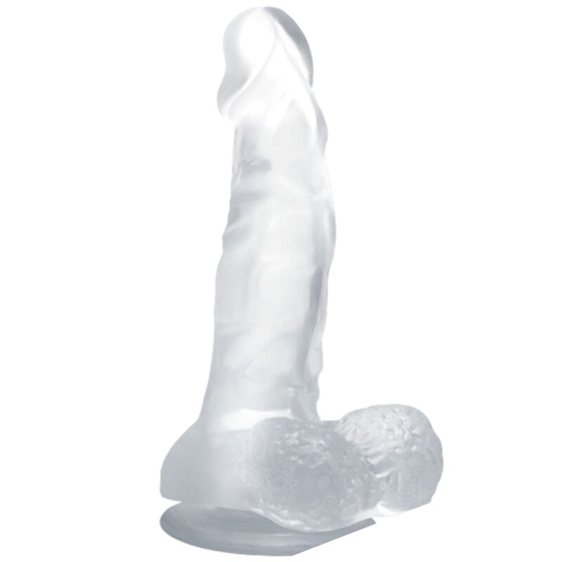 Baile Realistischer Gelatine-Dildo mit Saugnapf – transparent, 16,7 cm