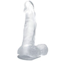 Baile Realistischer Gelatine-Dildo mit Saugnapf – transparent, 16,7 cm