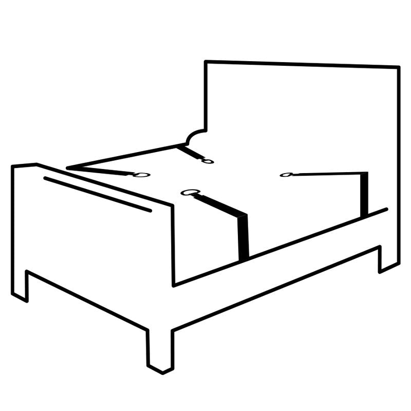 Darkness Bett-Fesselset – Neopren, 4 Kontaktpunkte