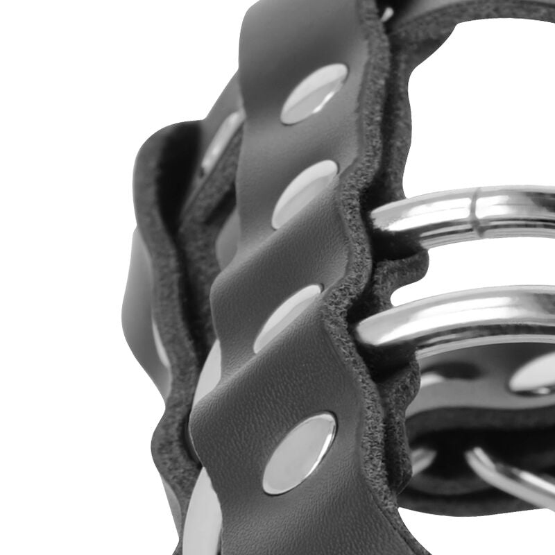 Darkness Keuschheitskäfig aus veganem Leder – mit Schloss