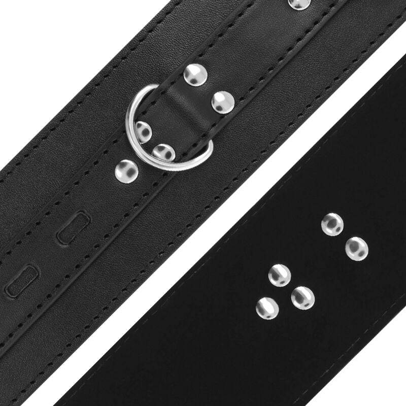 Darkness Handschellen aus Schwarzem Leder