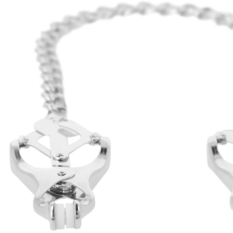 Darkness Nippelklemme aus Metall mit Kette