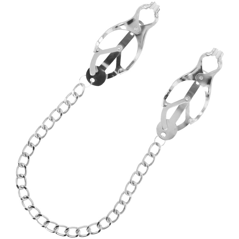 Darkness Nippelklemme aus Metall mit Kette