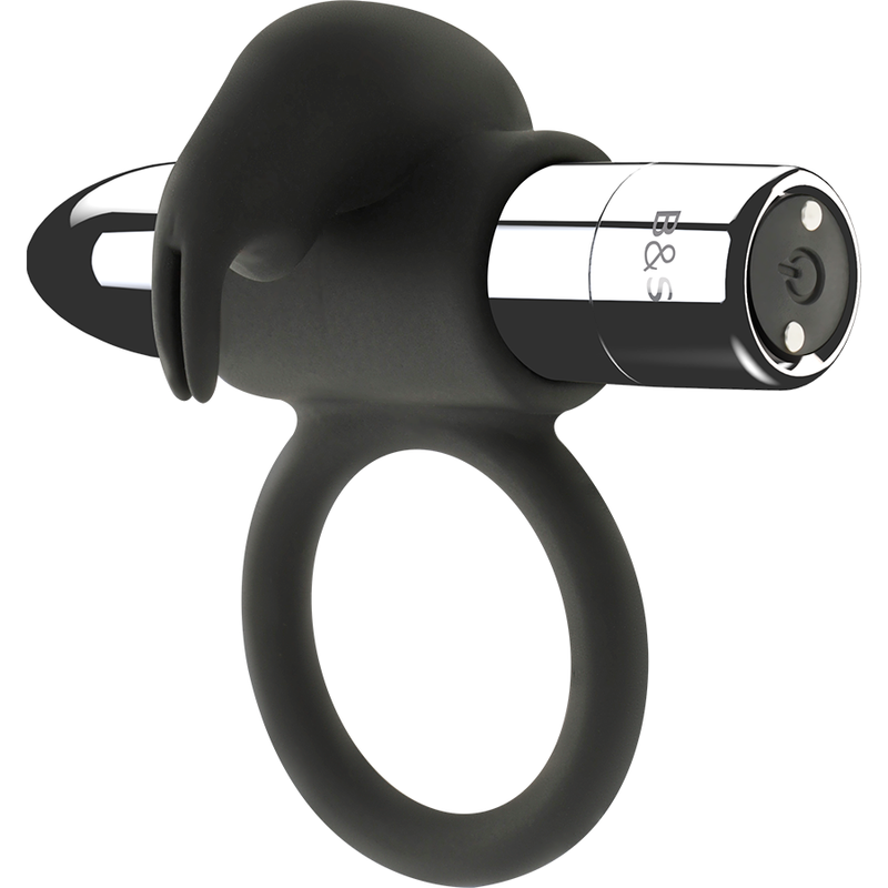 Black&Silver Burton Wiederaufladbarer Ring 10 Vibrationsmodi