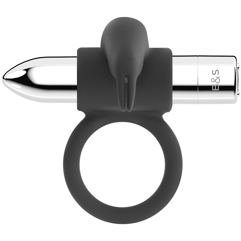 Black&Silver Burton Wiederaufladbarer Ring 10 Vibrationsmodi