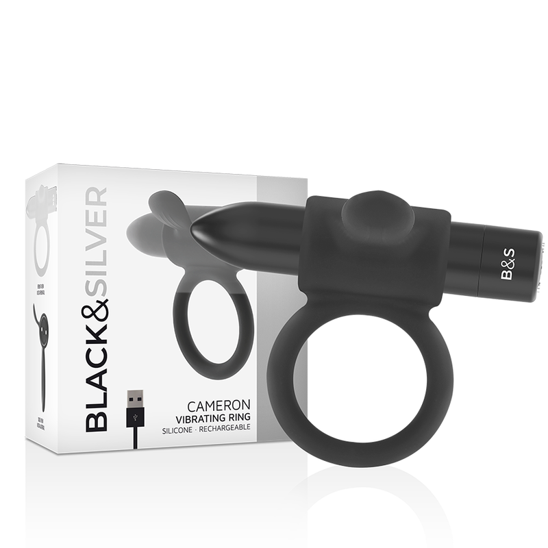 Black&Silver Cameron Schwarz Wiederaufladbarer Ring