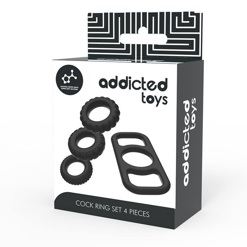 Addicted Toys Cock Ring Set – 4 Penisringe, Silikon