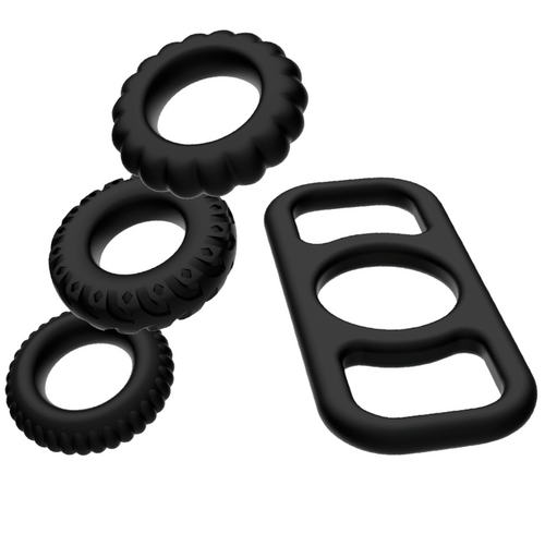 Addicted Toys Cock Ring Set – 4 Penisringe, Silikon