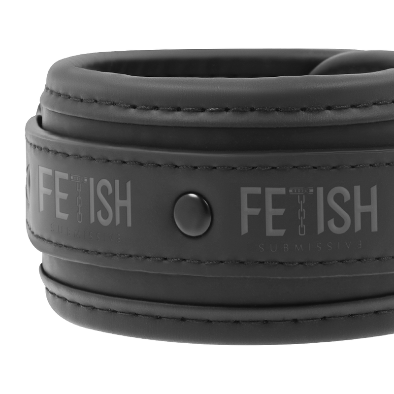 Fetish Submissive Knöchelfesseln Aus Veganem Leder Mit Neopren-Futter
