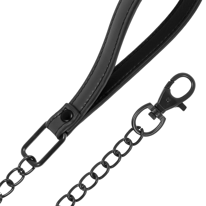 Fetish Submissive Halsband mit Kette Mit Neopren-Futter