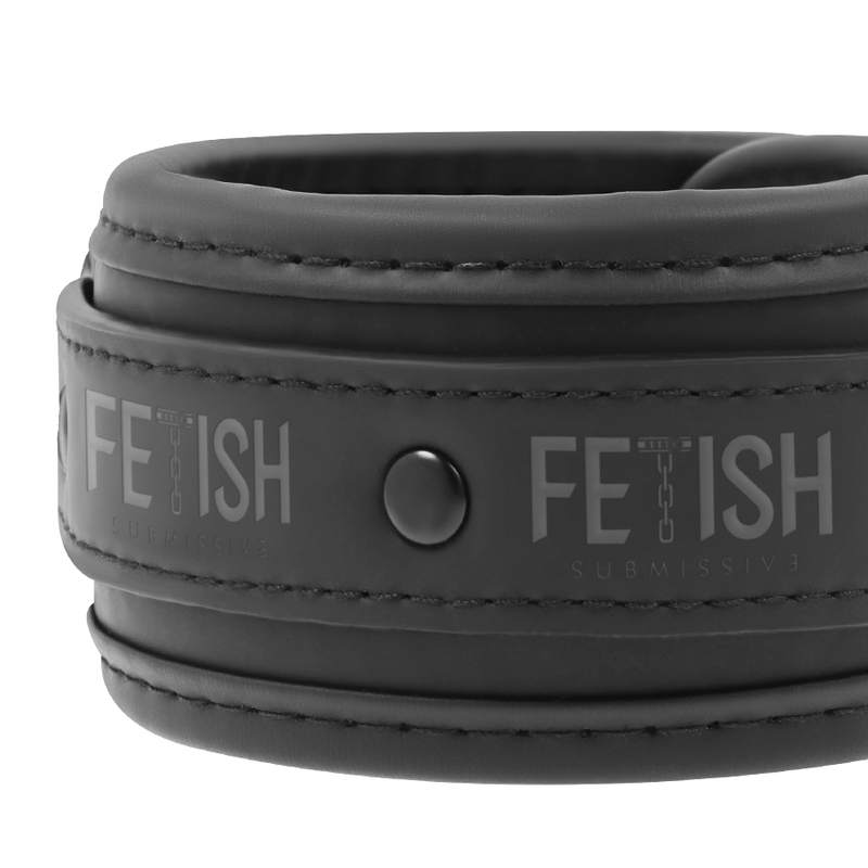 Fetish Submissive Halskette Und Handschellen Aus Veganem Leder Mit