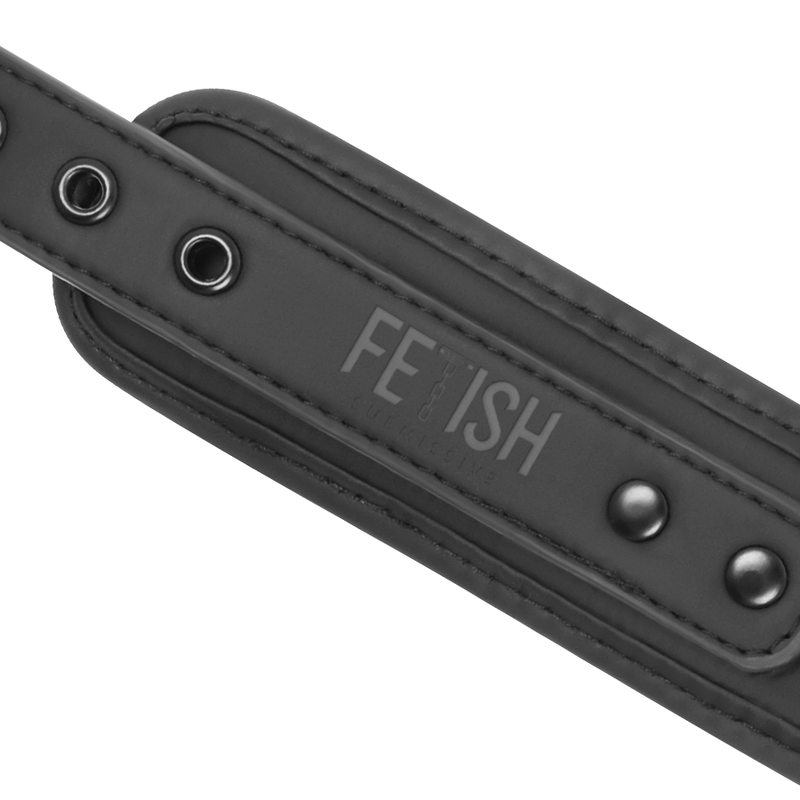 Fetish Submissive Halskette Und Handschellen Aus Veganem Leder Mit