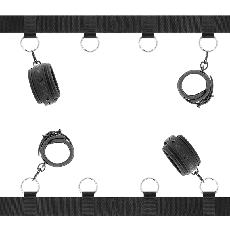 Fetish Submissive Luxus-bettband-set Mit Neopren-Futter