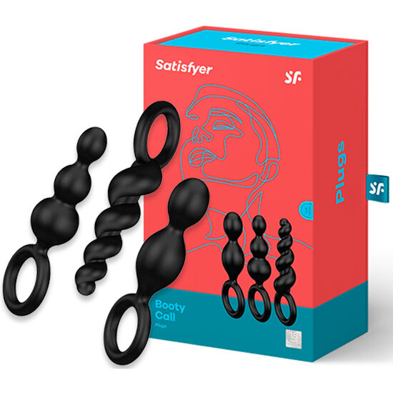 Satisfyer Plugs Analplugs Set 3 ST Schwarz