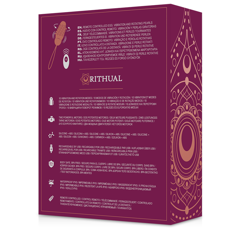 Rithual Sita Vibrations-Ei mit Fernbedienung – Perlendrehung