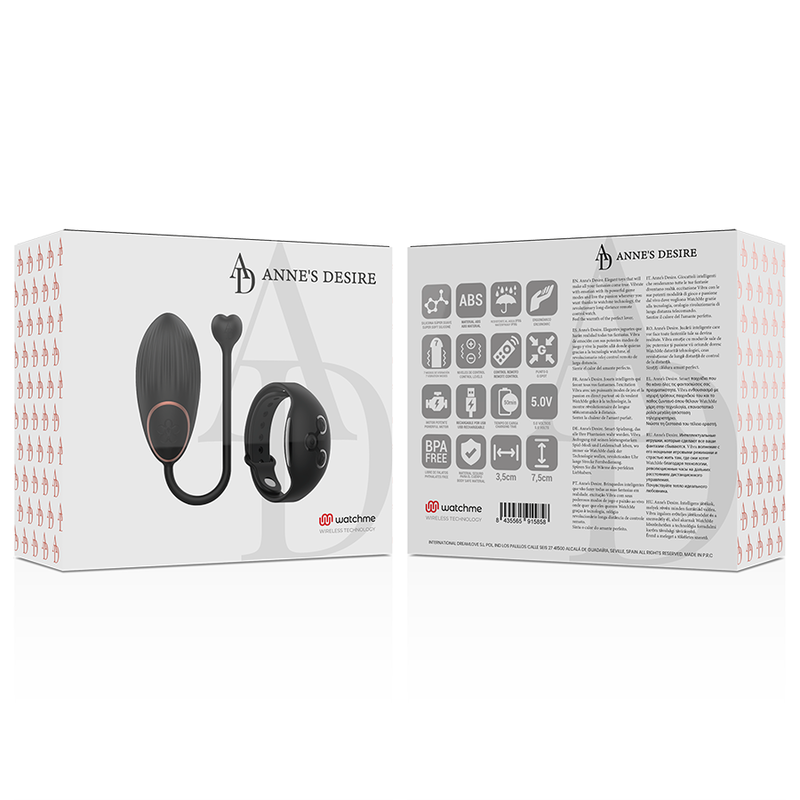 Anne's Desire Egg WatchMe Vibrations-Ei – schwarz