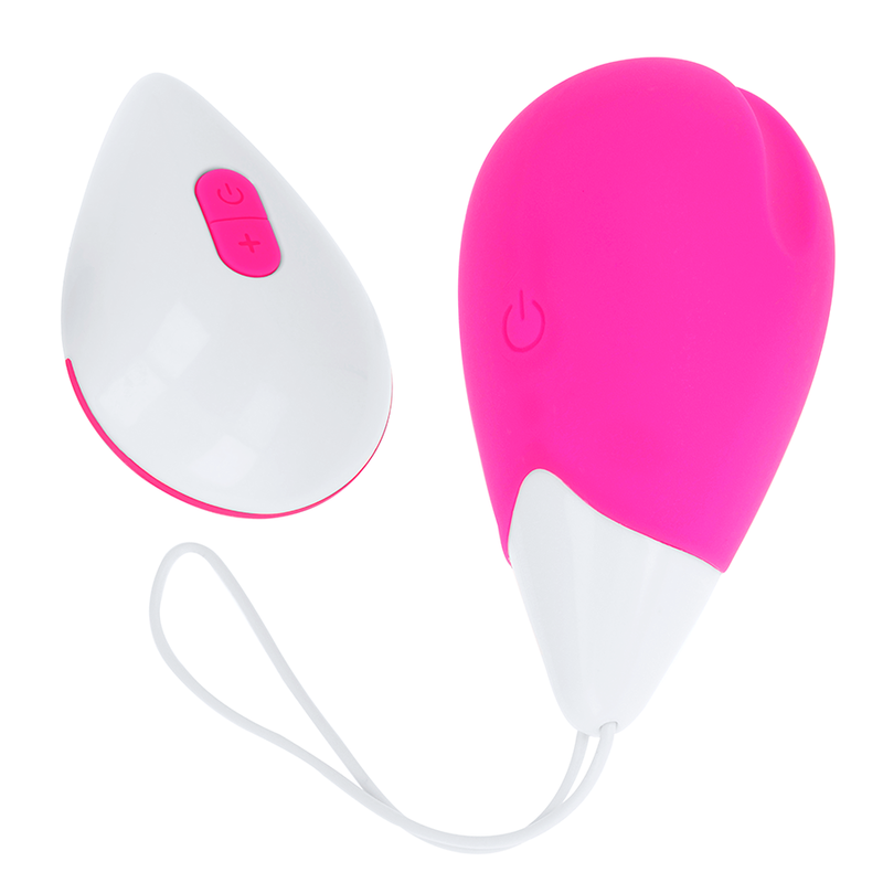 Ohmama Vibrations-Ei mit Fernbedienung – rosa/weiß, 10 Modi