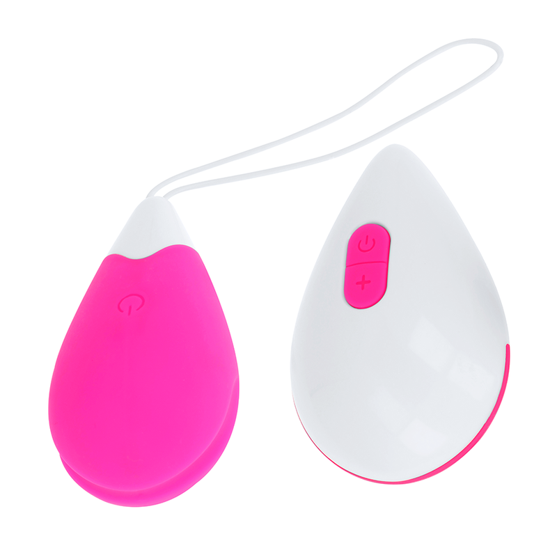 Ohmama Vibrations-Ei mit Fernbedienung – rosa/weiß, 10 Modi