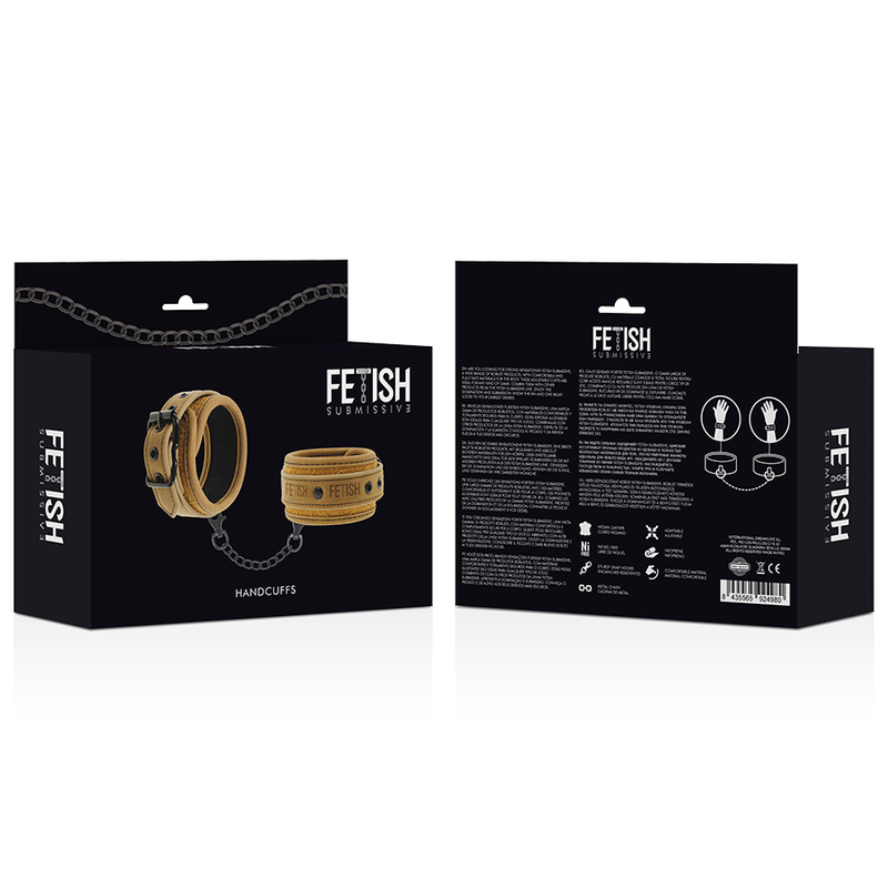 Fetish Submissive Origin Handschellen – veganes Leder, Neopren