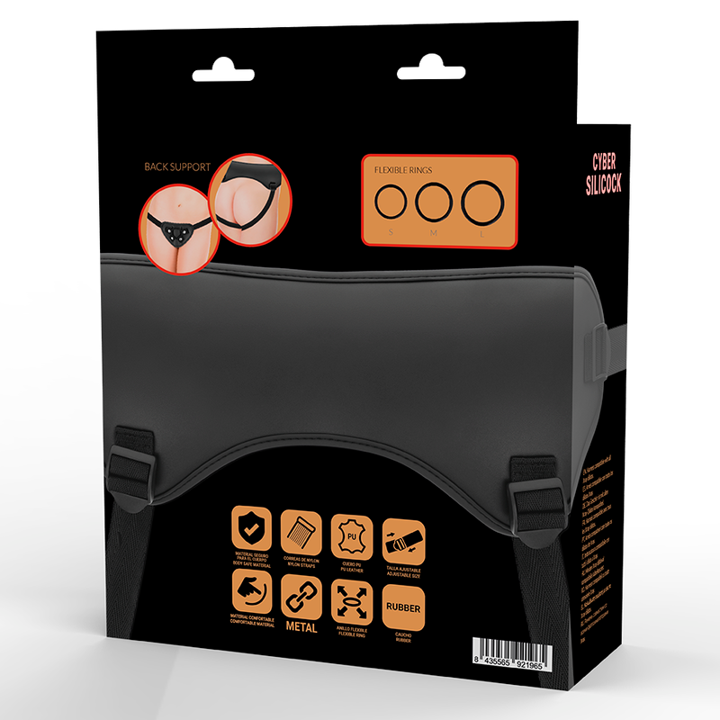 Cyber Silicock Strap-on-gurt mit 3 Ringen Gratis