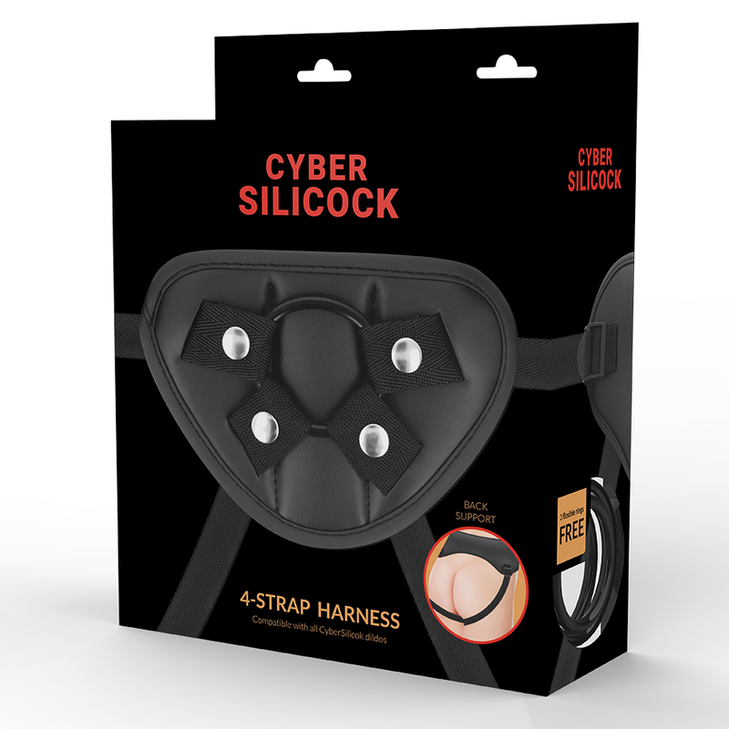 Cyber Silicock Strap-on-gurt mit 3 Ringen Gratis