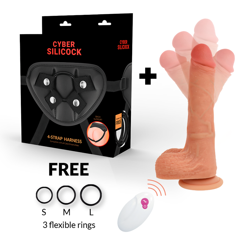 Cyber Silicock Strap-on Mr Rick Fernbedienung