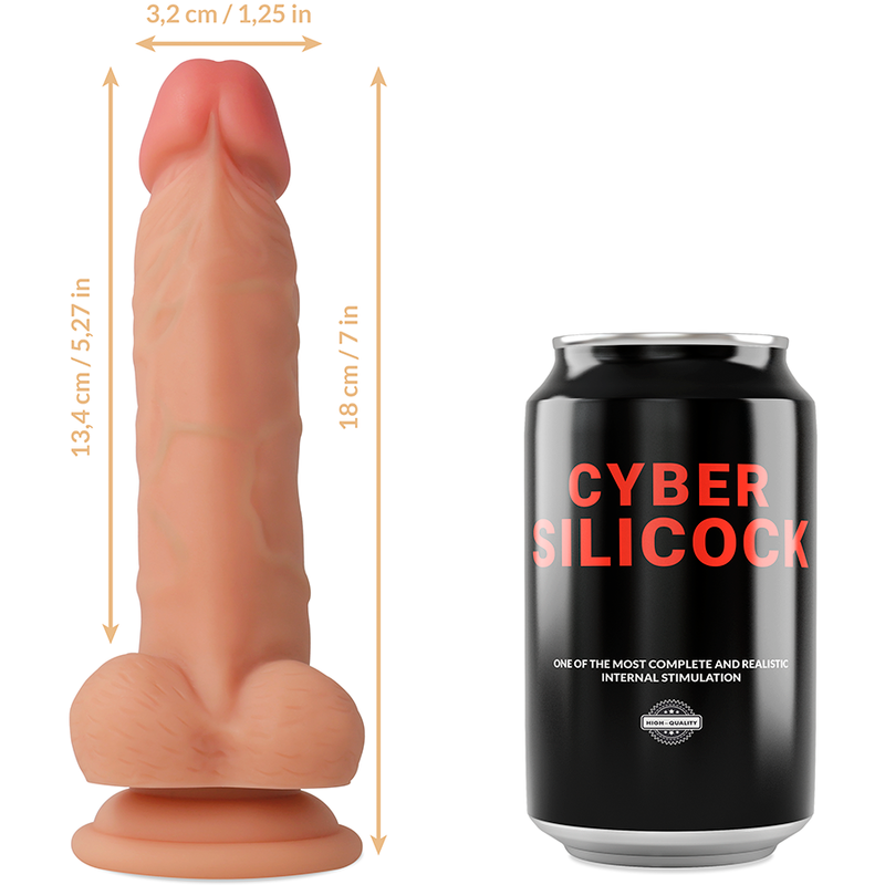 Cyber Silicock Strap-on Jude Flüssige Silikon mit 3 Ringen Gratis...
