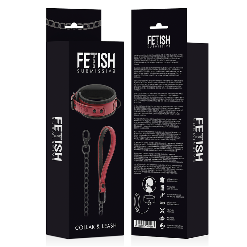 Fetish Submissive Dark Room Kettenhalskette mit Neoprenfutter