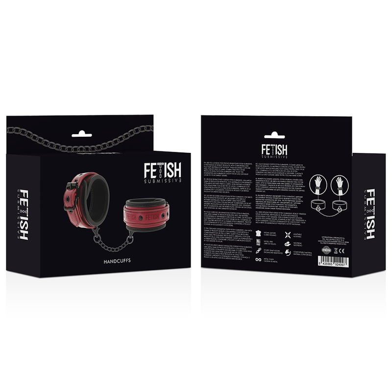 Fetish Submissive Dark Room Handschellen aus Veganem Leder mit...