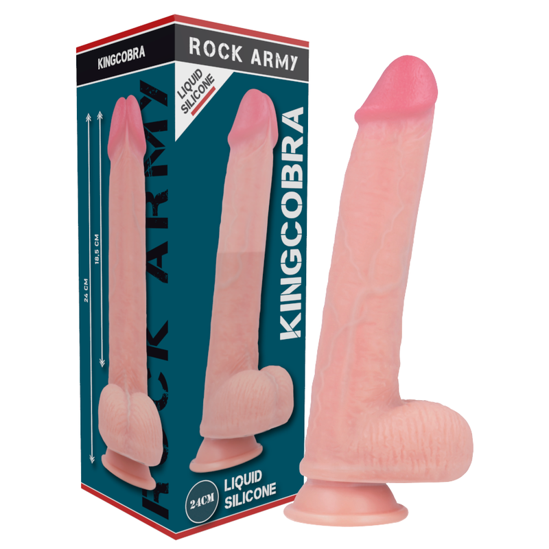 Rock Arn S + Flüssiger Silikon Dildo Premium Kingcobra 24 cm -o-