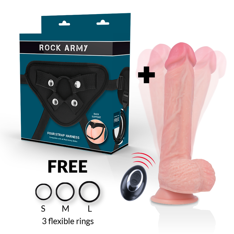 Rock Harness + Flüssigsilikon Vibrator Premium Apache