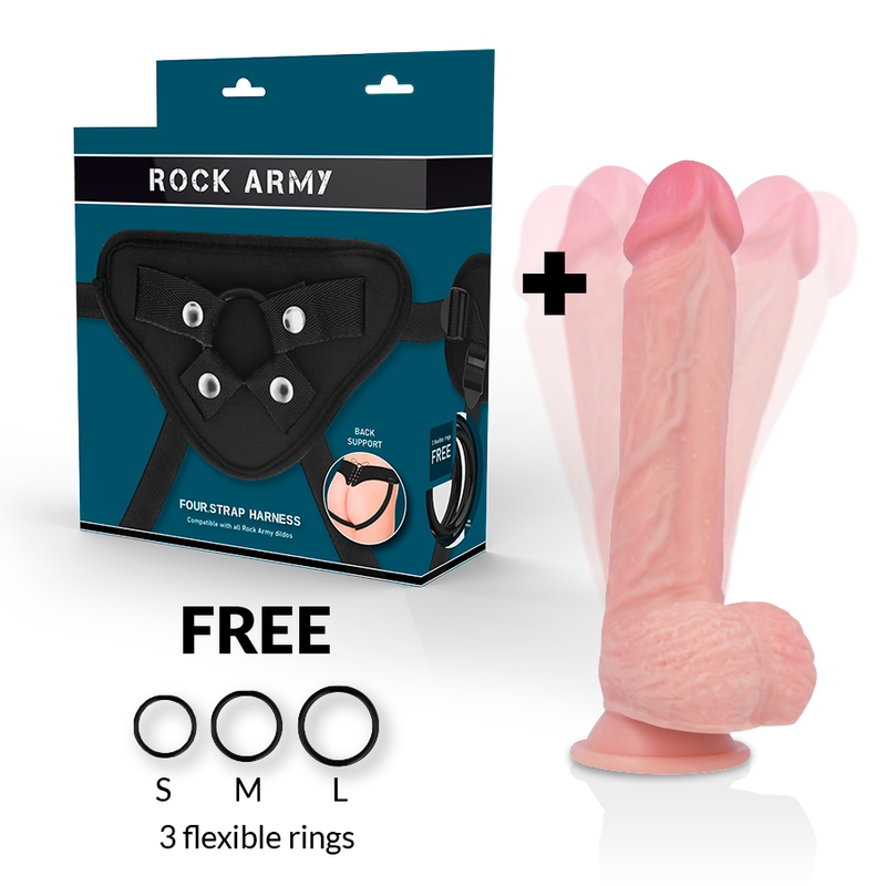 Rock Gurt + Hawk-rotator und Vibrator 22 cm -o- 4.6 cm