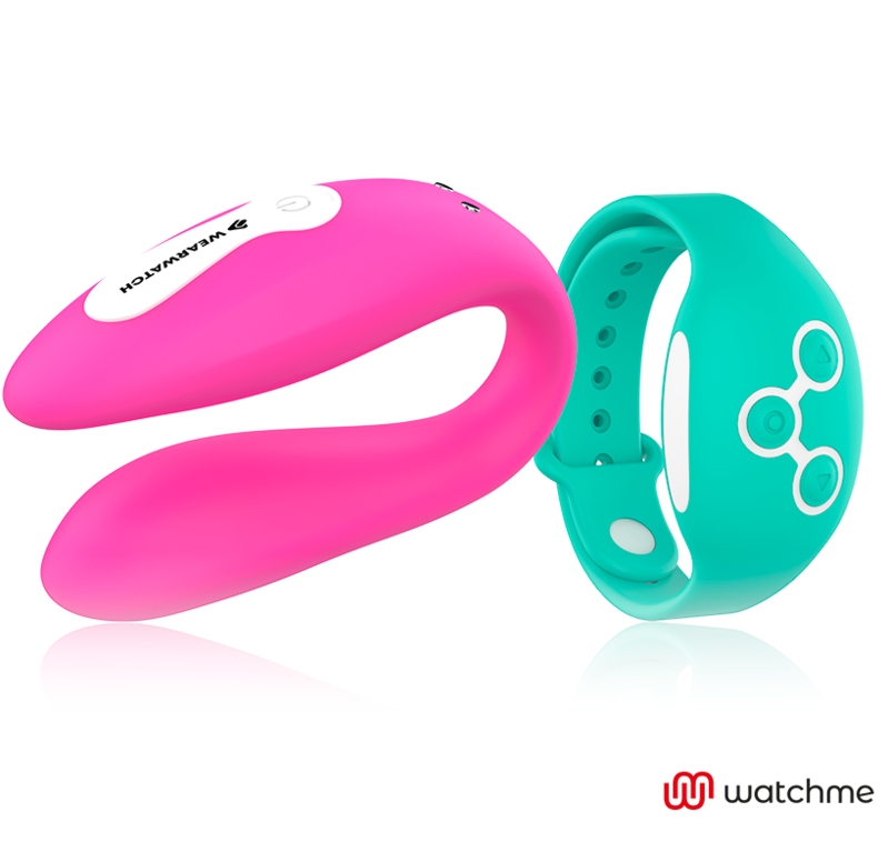 WearWatch Dual WatchMe Vibrator – Fuchsia/Meeresblau