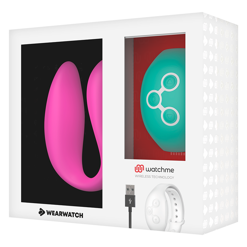WearWatch Dual WatchMe Vibrator – Fuchsia/Meeresblau