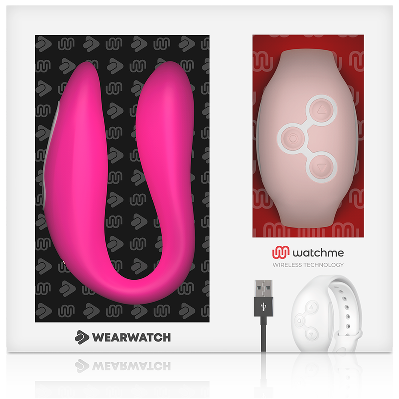 WearWatch Dual WatchMe Vibrator – Fuchsia/Pink