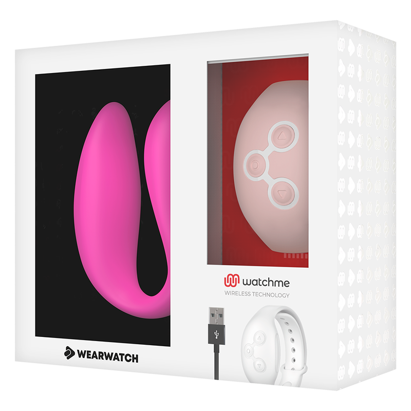 WearWatch Dual WatchMe Vibrator – Fuchsia/Pink