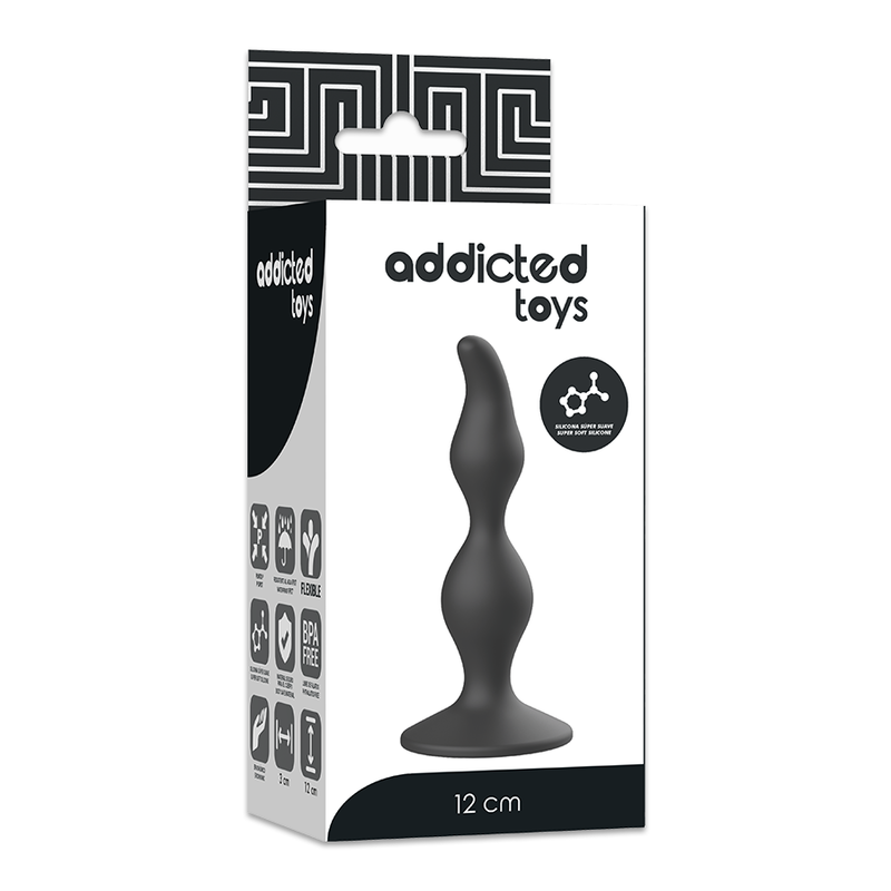 Addicted Toys Anal-Plug – schwarz, 12 cm, Silikon