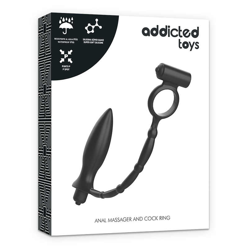 Addicted Toys Anal-Plug mit Vibrationsring – Silikon